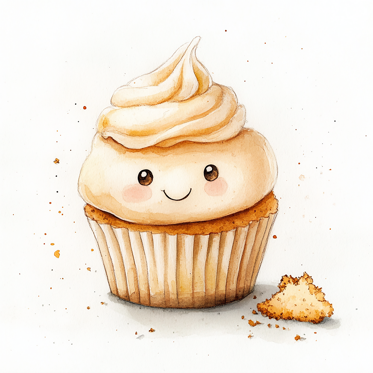 "Creamy Crumbles "A Lovely Cupcake A4 Print"